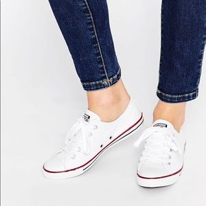 White Canvas Dainty Converse